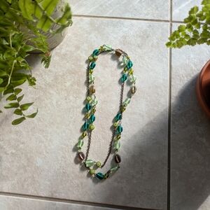 Colorful Green Beaded Necklace
